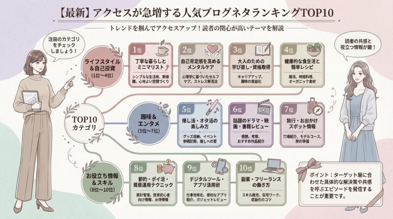 【最新】アクセスが急増する人気ブログネタランキングTOP10