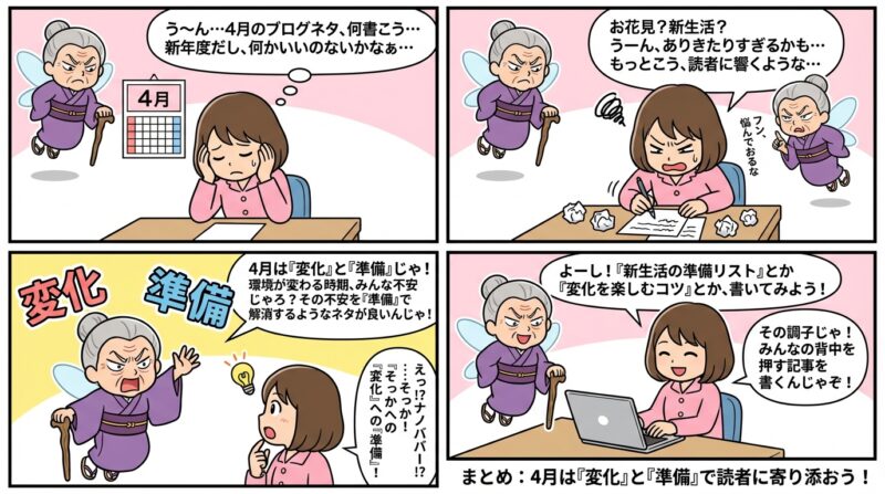 まとめ：4月のブログネタは「変化」と「準備」を心がけて書こう