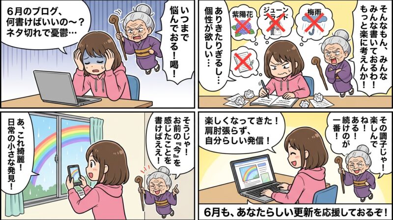 6月のブログ更新を、もっと楽に、もっと楽しく続けるために