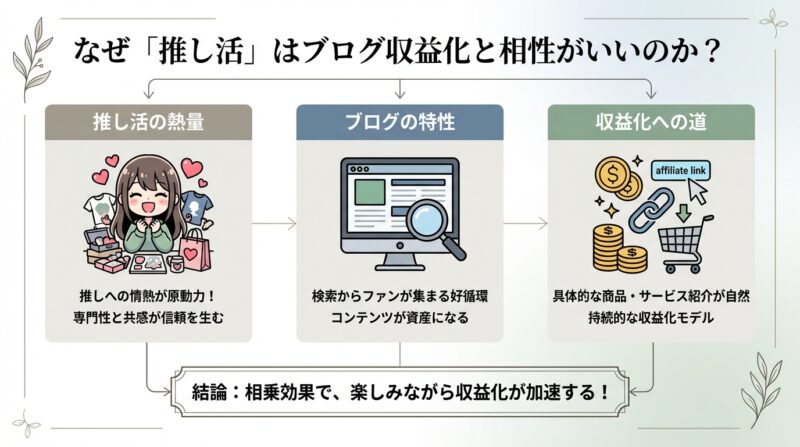 なぜ「推し活」はブログ収益化と相性がいいのか？