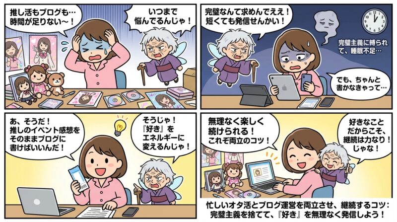 忙しいオタ活とブログ運営を両立させ、継続するコツ
