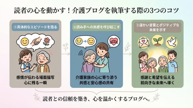 読者の心を動かす！介護ブログを執筆する際の3つのコツ