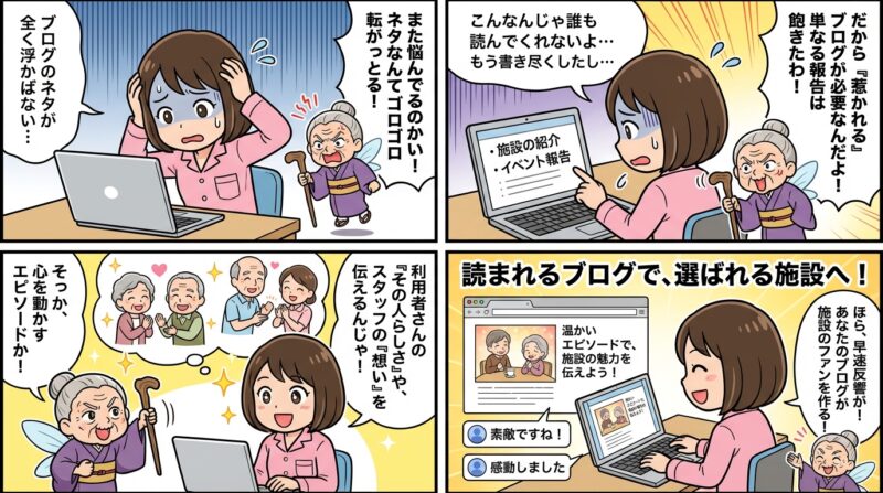 まとめ：惹かれる介護施設ブログで「選ばれる施設」へ