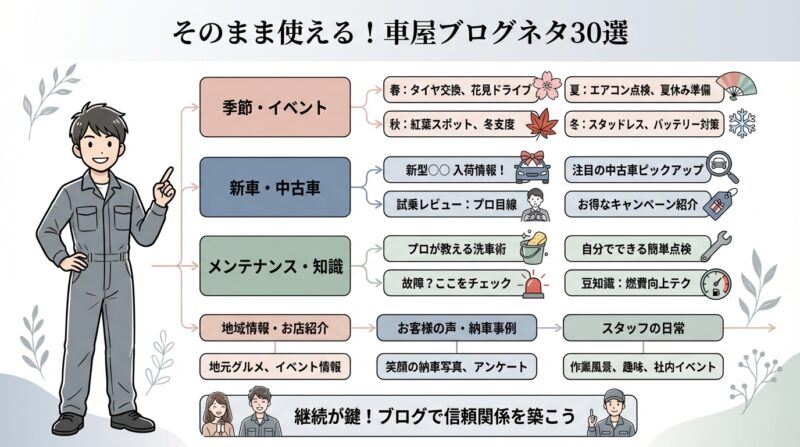 AIで作るゼロ初心者のアフィリエイト講座∸nano婆と学ぼう! | 車屋ブログネタ切れ解消!集客に効く30の具体案と読まれる記事の書き方ガイド そのまま使える!車屋ブログネタ30選