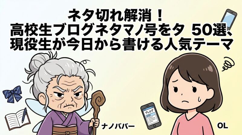 高校生ブログネタの解説イメージ