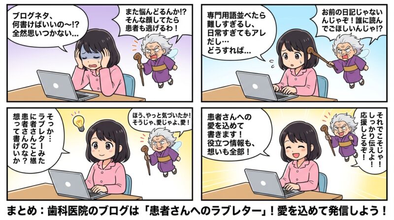まとめ：歯科医院のブログは「患者さんへのラブレター」