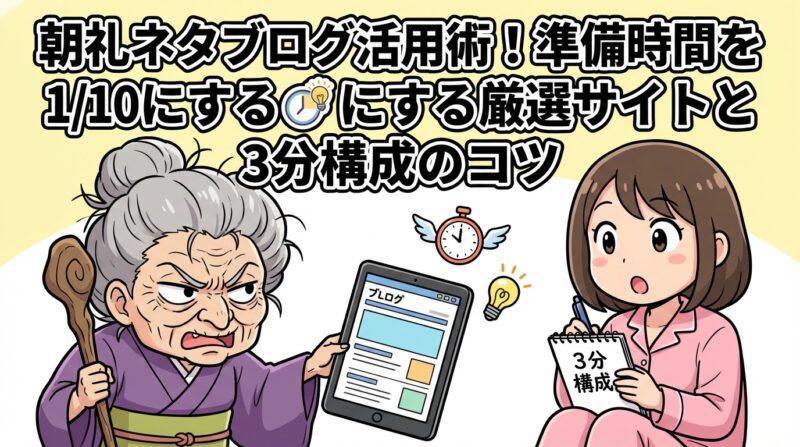 朝礼ネタブログ活用の解説イメージ