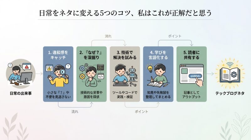 日常をネタに変える5つのコツ、私はこれが正解だと思う