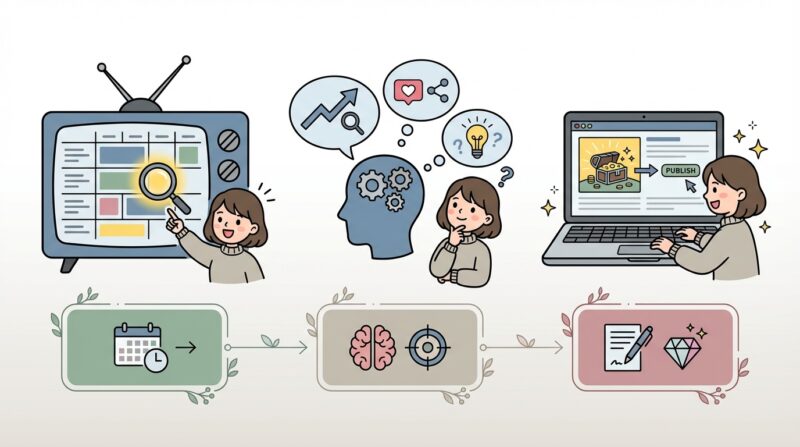 【準備編】テレビ番組表から「当たるネタ」を探す3つのステップ