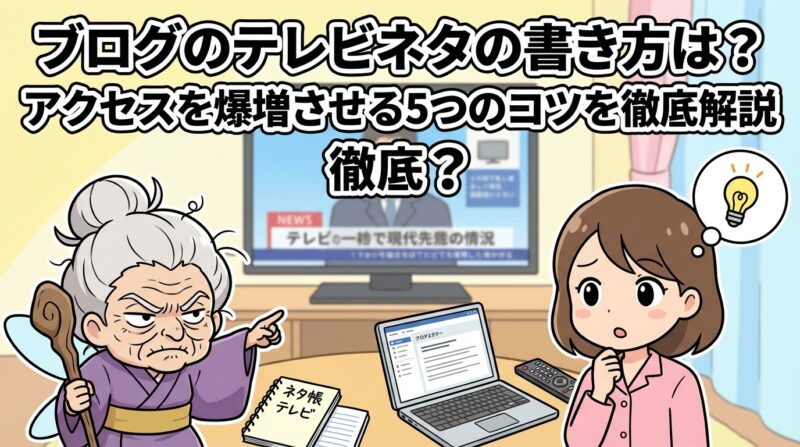 ブログテレビネタ書き方の解説イメージ