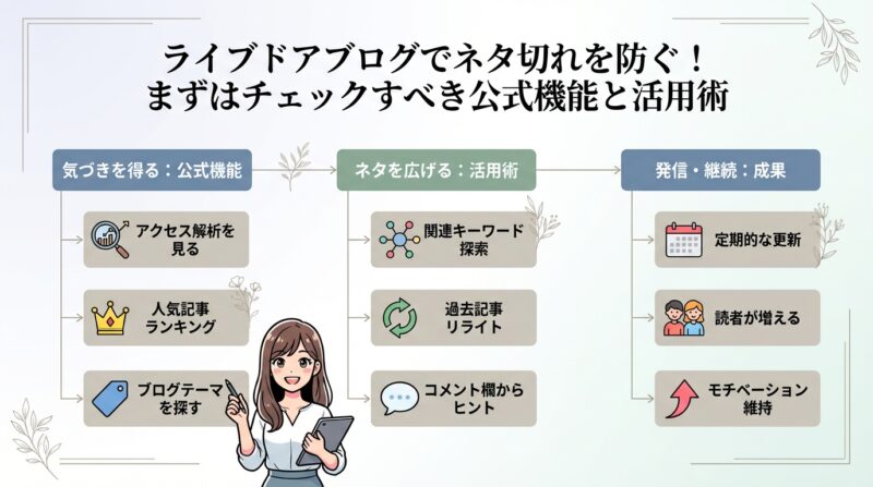 ライブドアブログでネタ切れを防ぐ！まずはチェックすべき公式機能と活用術