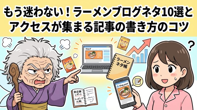 ラーメンブログネタの解説イメージ