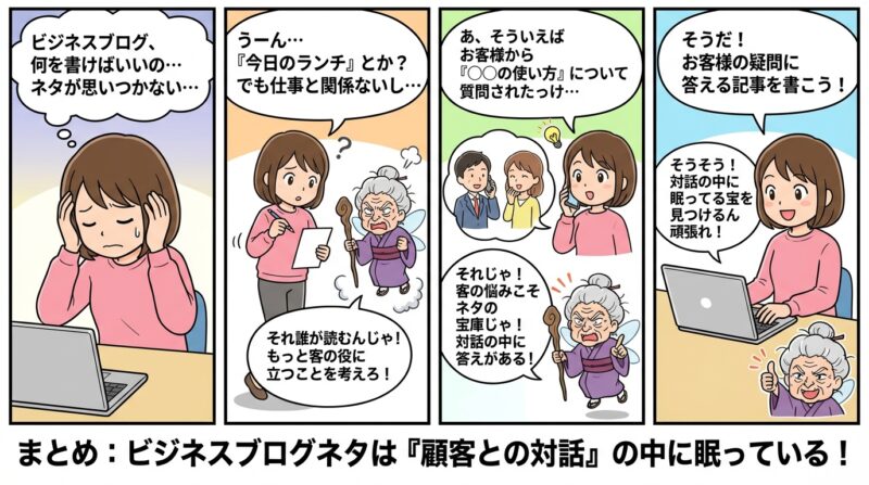 まとめ：ビジネスブログネタは「顧客との対話」の中に眠っている（補足）
