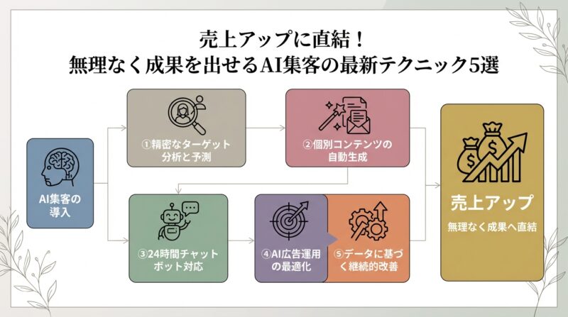 売上アップに直結！無理なく成果を出せるAI集客の最新テクニック5選