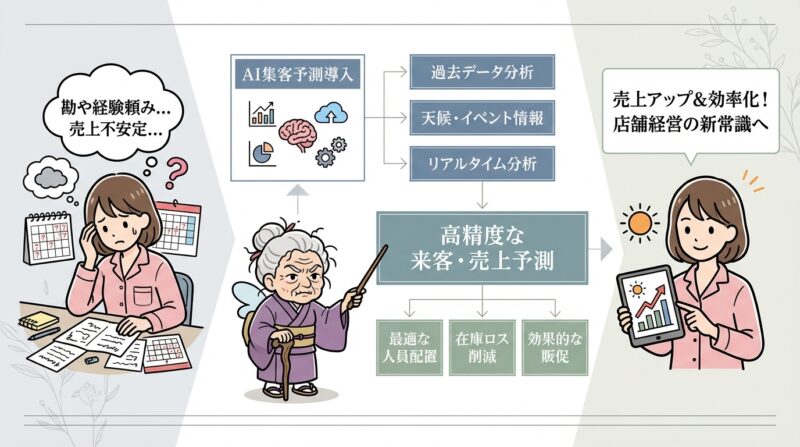 AI集客予測が店舗経営の常識に！「勘」に頼らない売上アップの仕組み