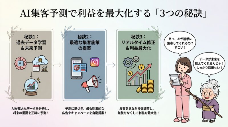 AI集客予測で利益を最大化する「3つの秘訣」