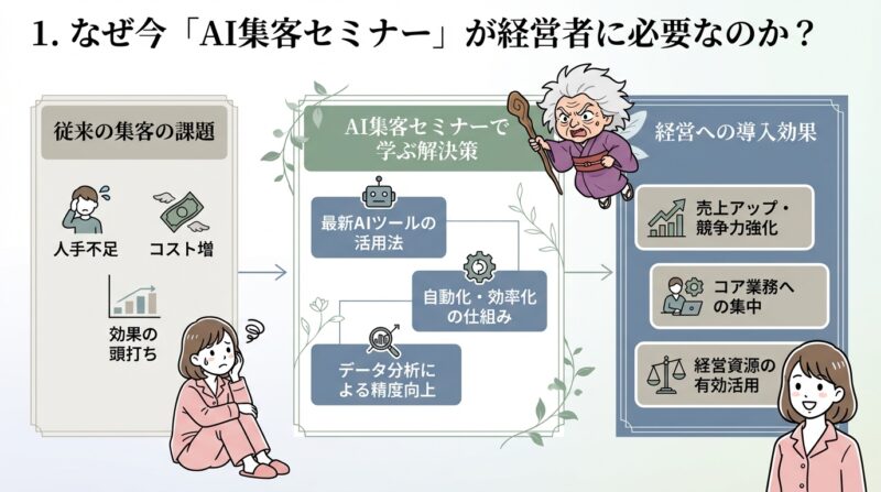1. なぜ今「AI集客セミナー」が経営者に必要なのか？