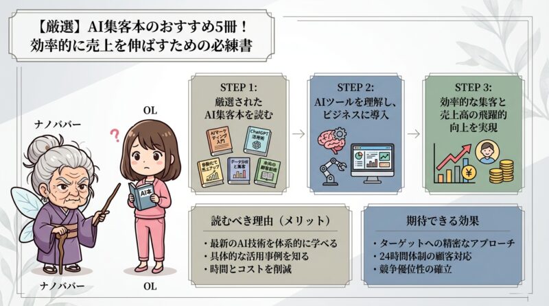【厳選】AI集客本のおすすめ5冊！効率的に売上を伸ばすための必練書