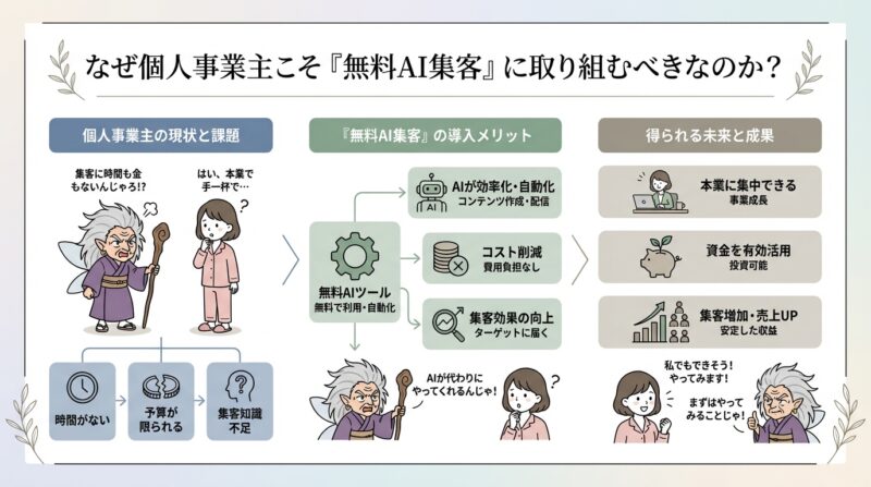 なぜ個人事業主こそ「無料AI集客」に取り組むべきなのか？