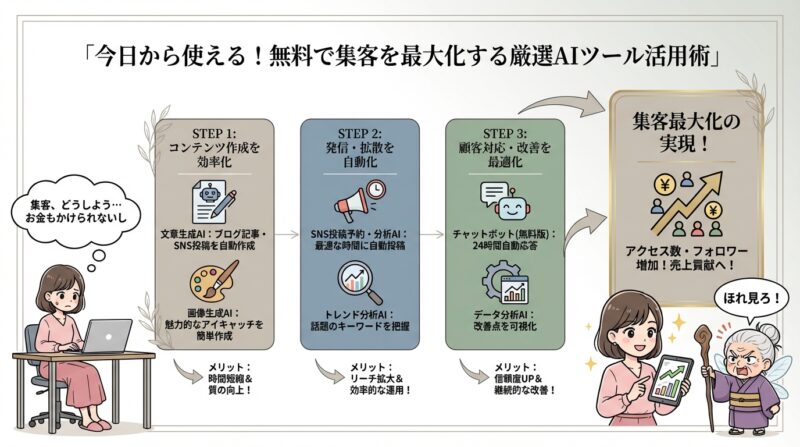 今日から使える！無料で集客を最大化する厳選AIツール活用術