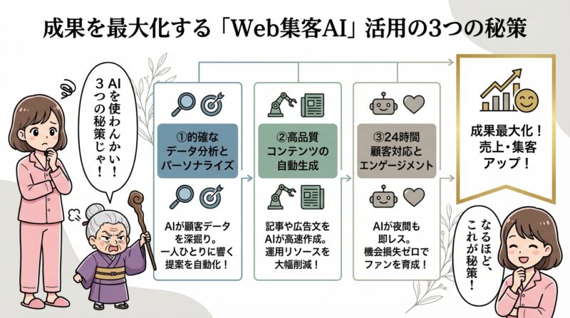 成果を最大化する「Web集客AI」活用の3つの秘策