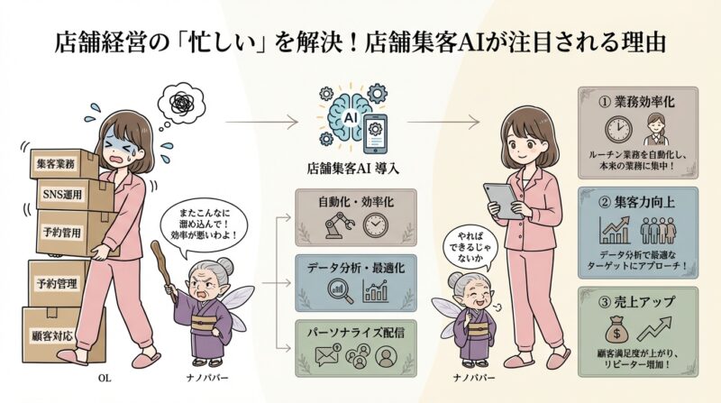 店舗経営の「忙しい」を解決！店舗集客AIが注目される理由