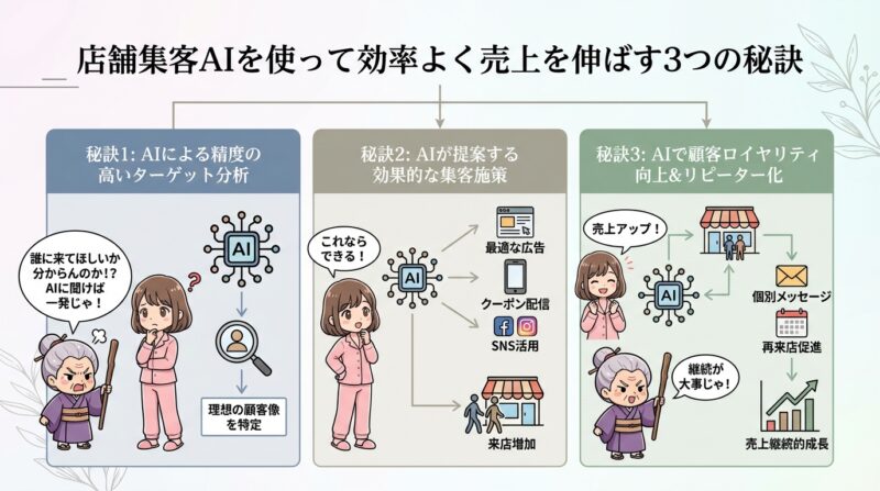 店舗集客AIを使って効率よく売上を伸ばす3つの秘訣